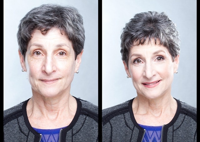 Amazing before and after of woman over 60